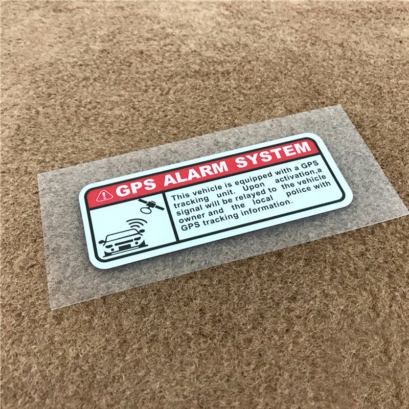 GPS & Alarm Security Sticker – Vehicle Protected