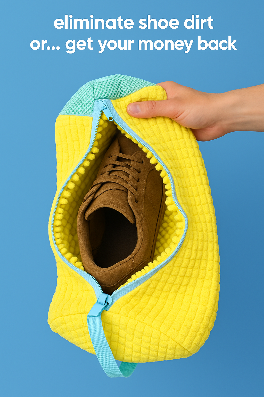 DeepClean Shoe Laundry Bag – 1000+ Soft Bristles for Safe Machine Washing