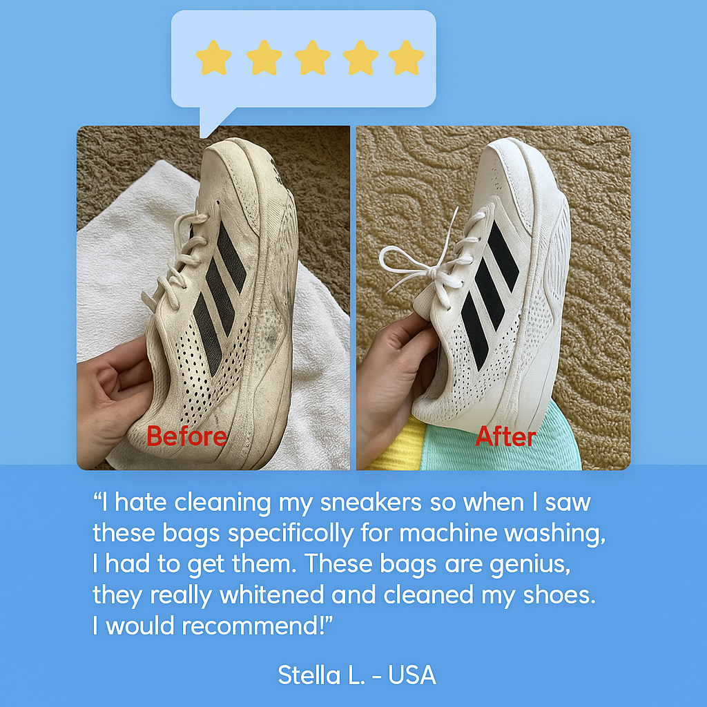DeepClean Shoe Laundry Bag – 1000+ Soft Bristles for Safe Machine Washing